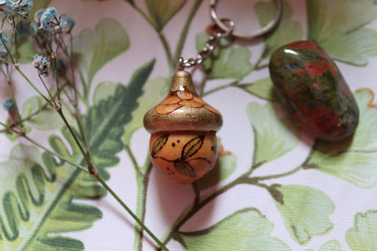 Wooden Acorn keyring - Of Wild and Wonder