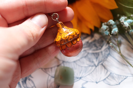 Wooden Acorn keyring - Of Wild and Wonder