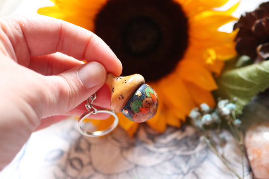 Wooden Acorn keyring - Of Wild and Wonder