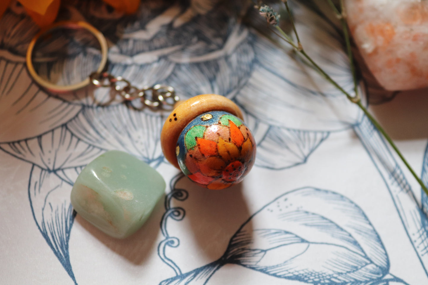 Wooden Acorn keyring - Of Wild and Wonder