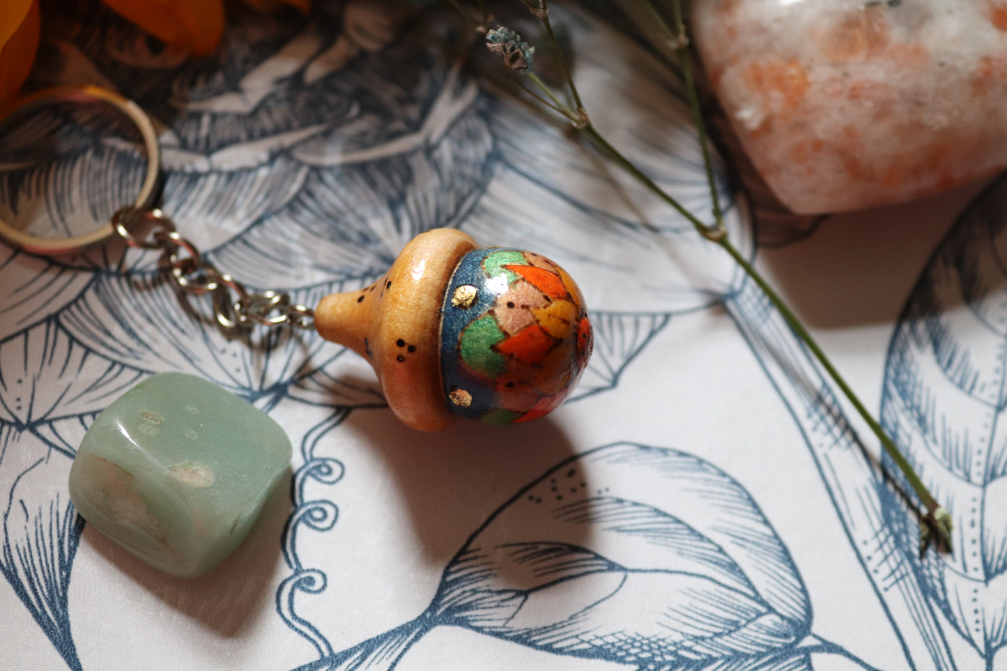 Wooden Acorn keyring - Of Wild and Wonder