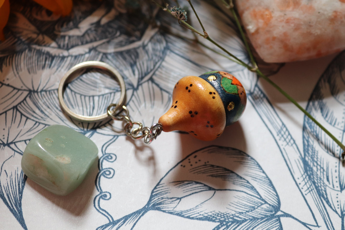 Wooden Acorn keyring - Of Wild and Wonder