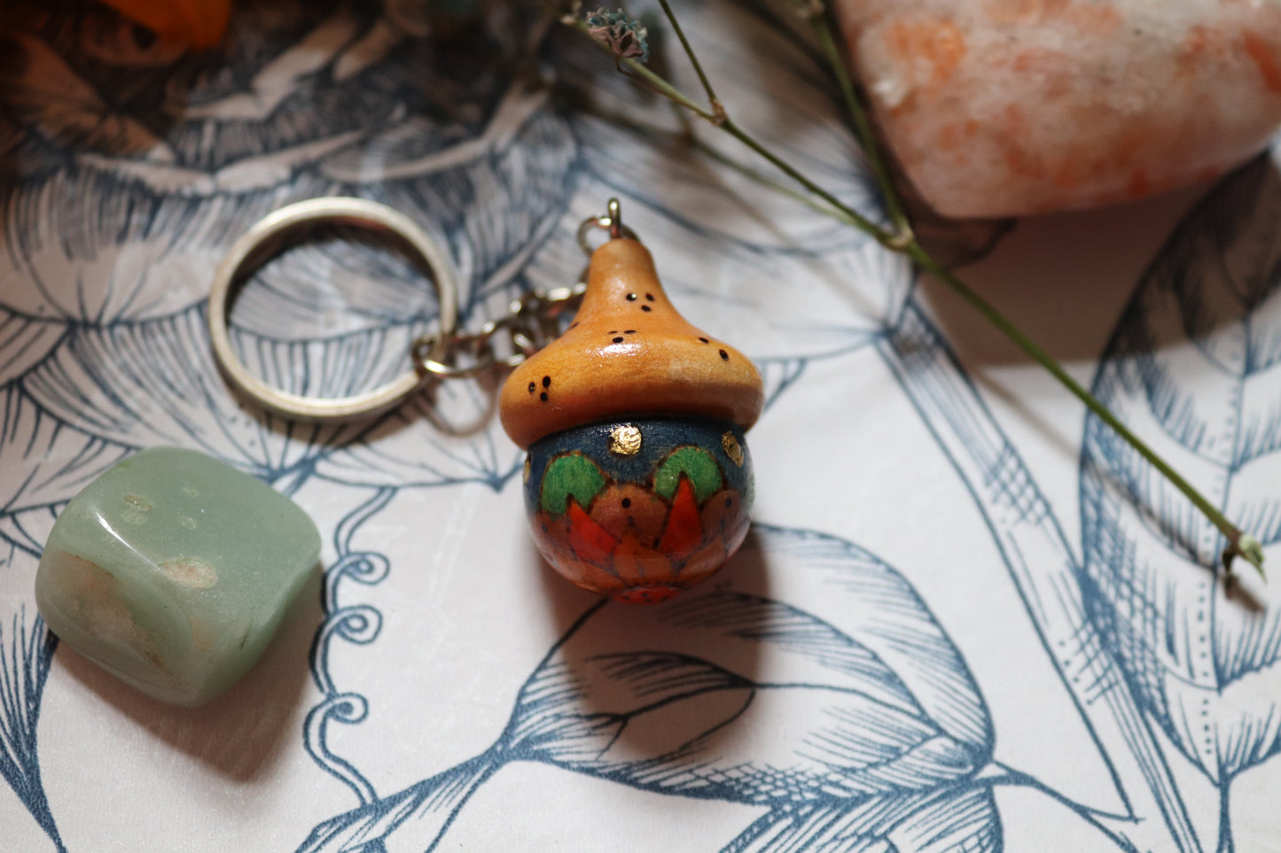 Wooden Acorn keyring - Of Wild and Wonder