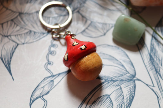 Wooden Acorn keyring - Of Wild and Wonder