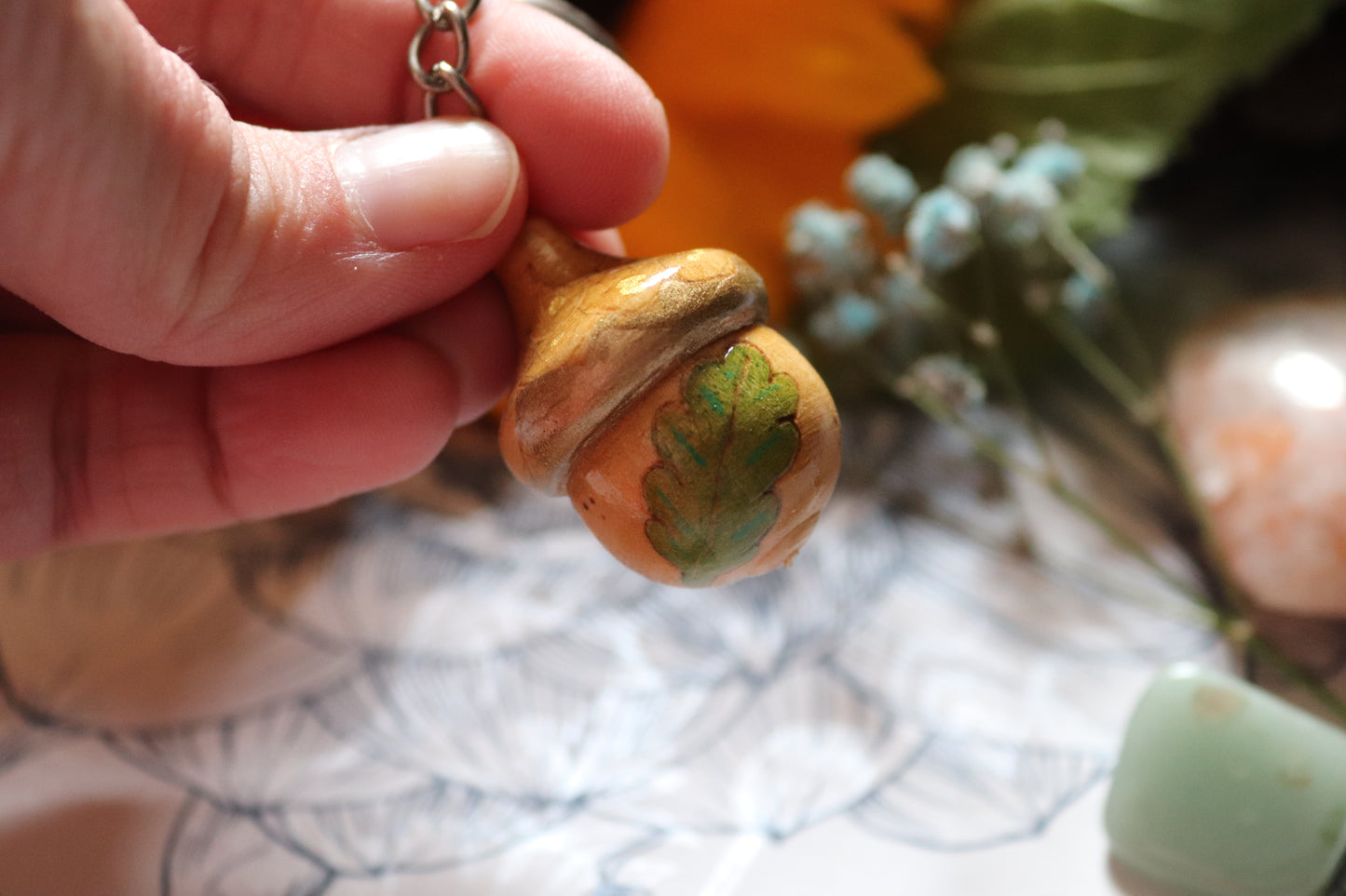 Wooden Acorn keyring - Of Wild and Wonder