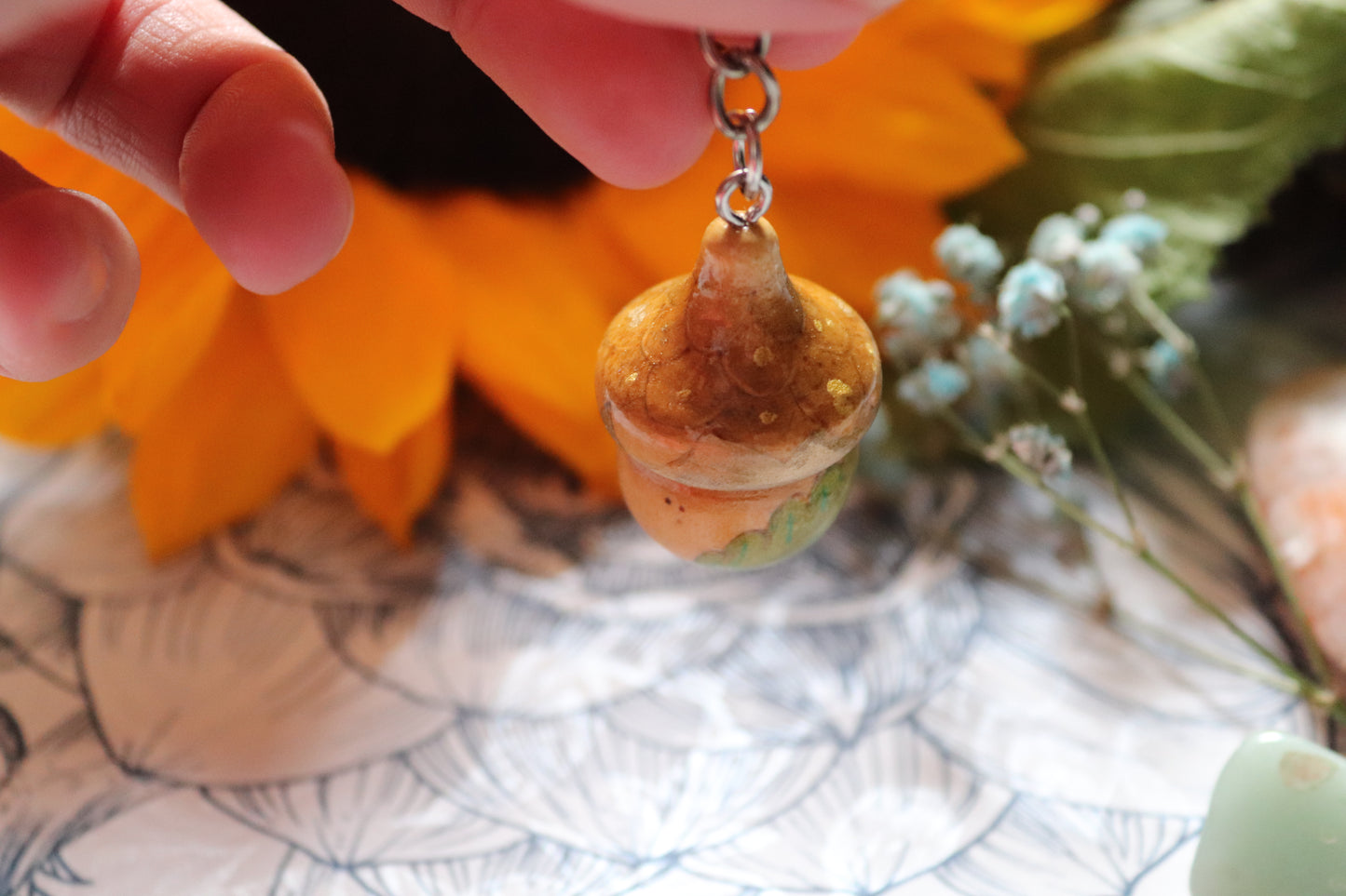 Wooden Acorn keyring - Of Wild and Wonder