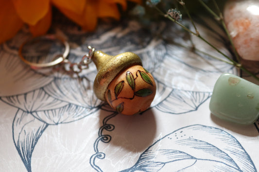 Wooden Acorn keyring - Of Wild and Wonder