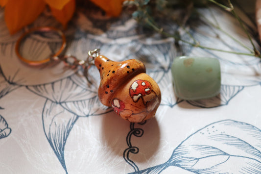 Wooden Acorn keyring - Of Wild and Wonder