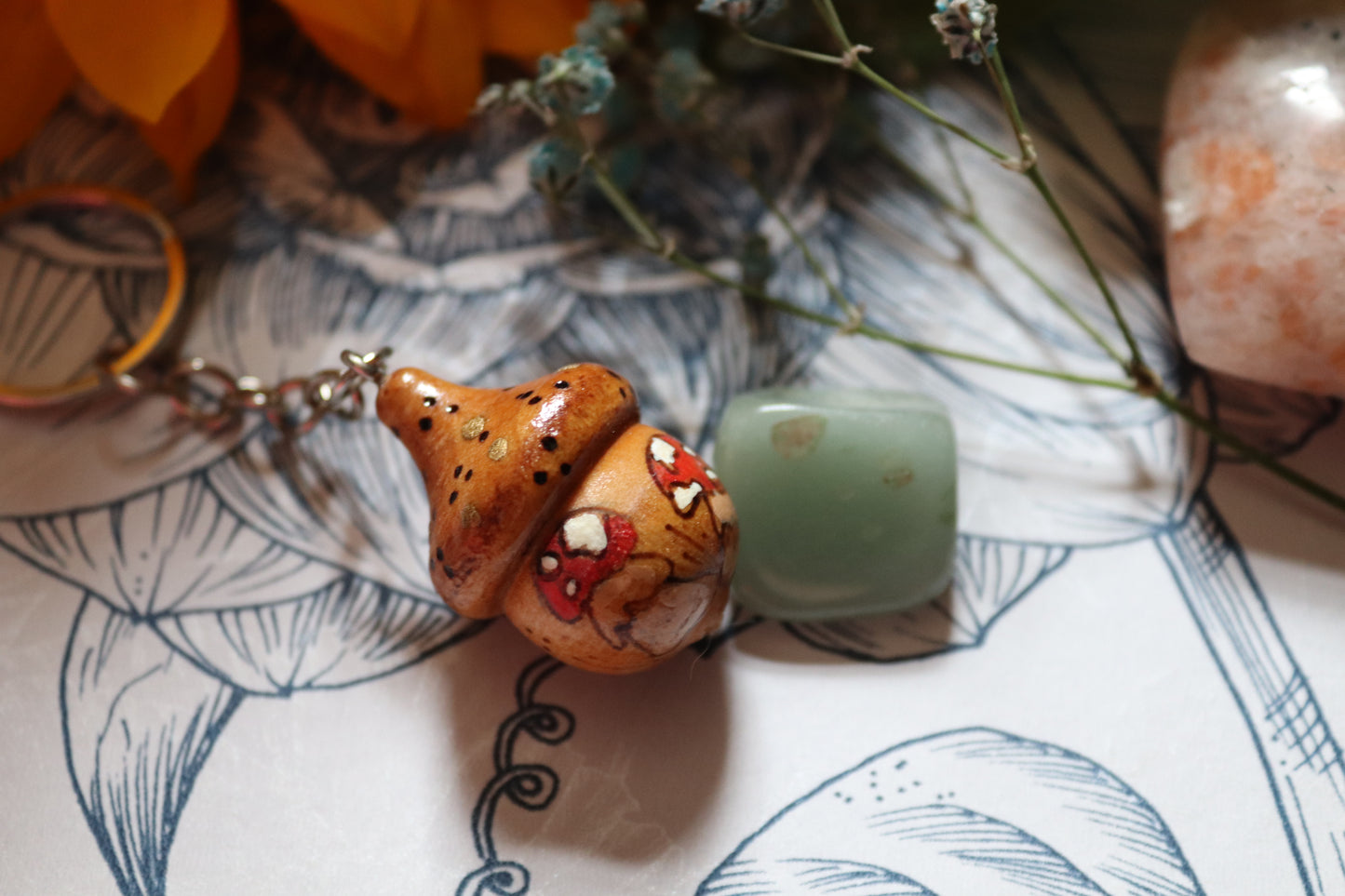 Wooden Acorn keyring - Of Wild and Wonder