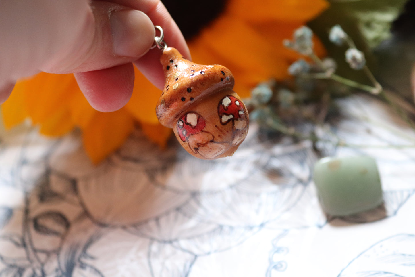 Wooden Acorn keyring - Of Wild and Wonder