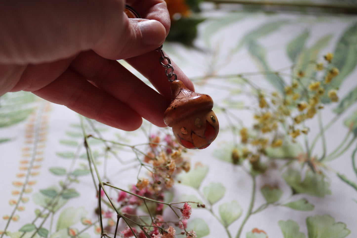 Wooden Acorn keyring - Of Wild and Wonder