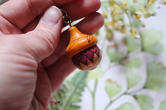 Wooden Acorn keyring - Of Wild and Wonder