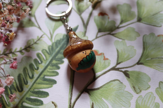 Wooden Acorn keyring - Of Wild and Wonder