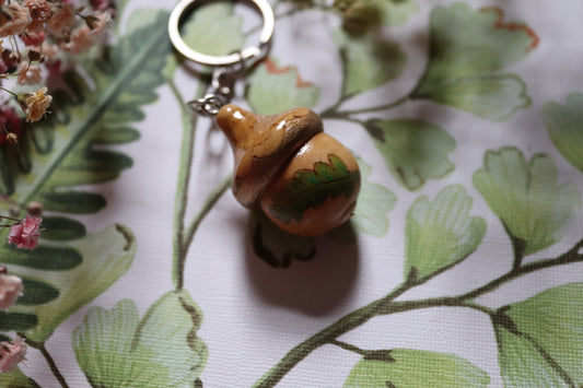 Wooden Acorn keyring - Of Wild and Wonder