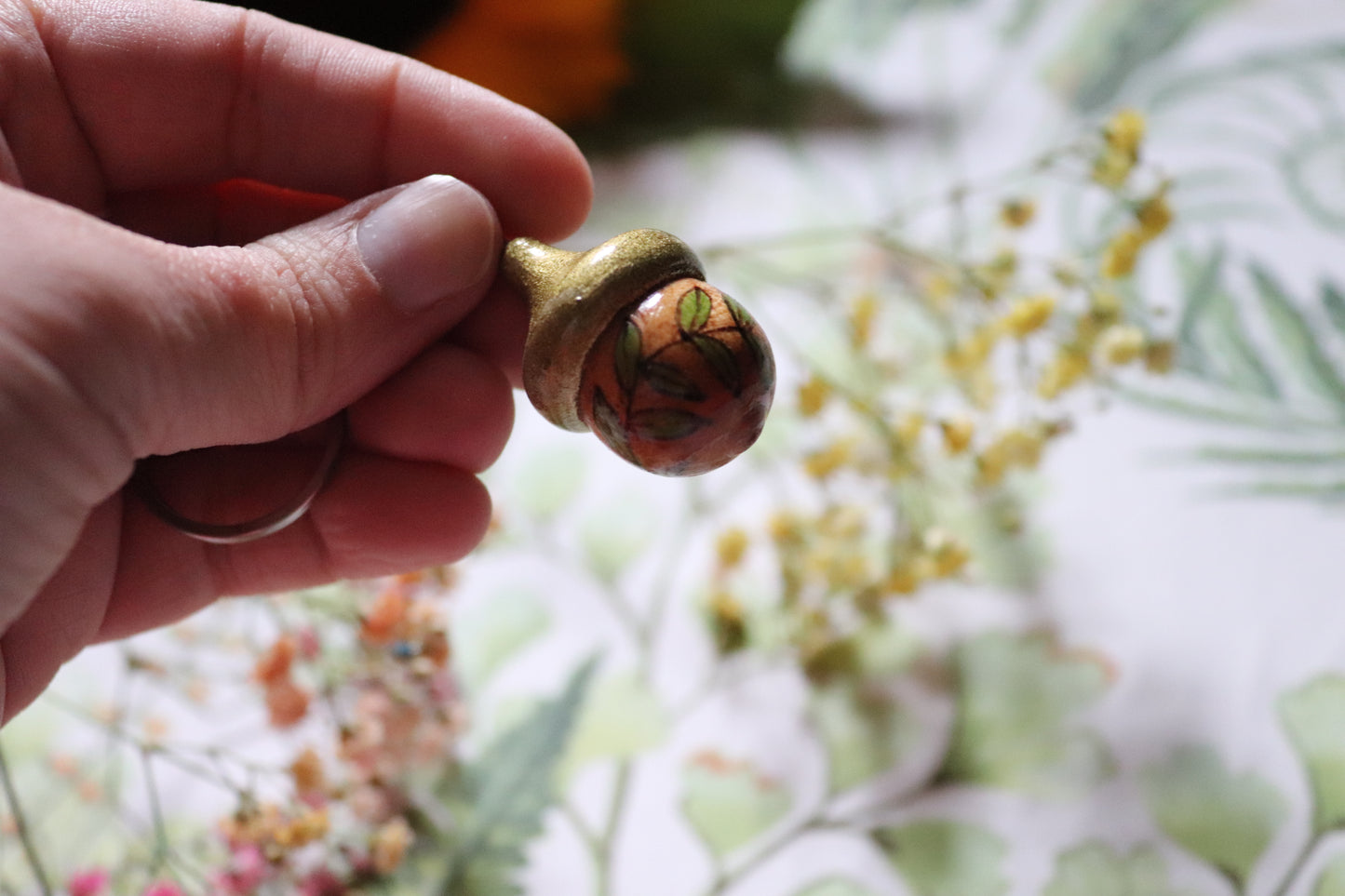 Wooden Acorn keyring - Of Wild and Wonder