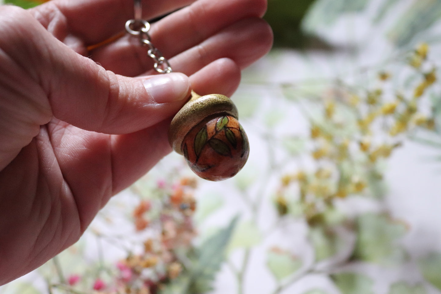 Wooden Acorn keyring - Of Wild and Wonder