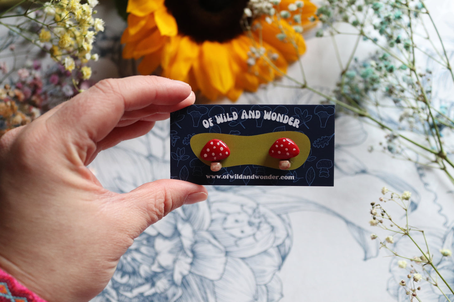 Mushroom Clay Earrings Set1 - Of Wild and Wonder
