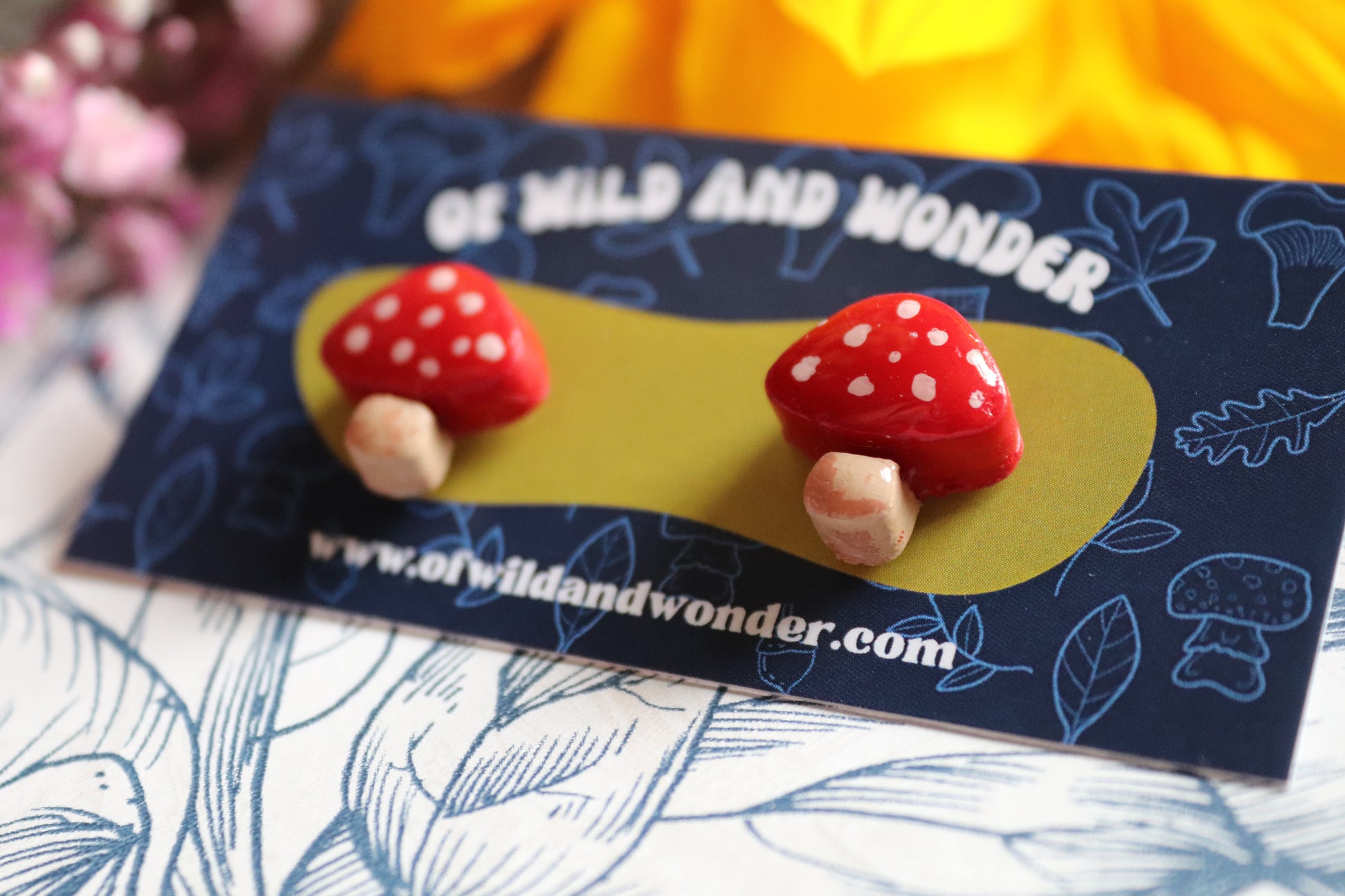Clay Mushroom earrings set4 - Of Wild and Wonder