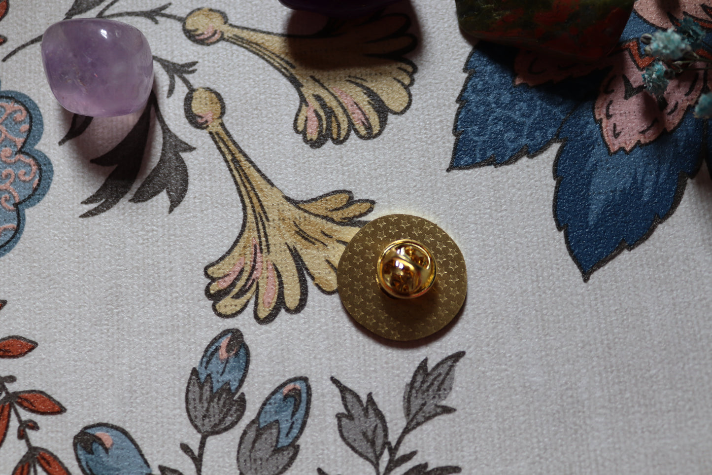 Celestial Moon Metal Pin Badge (gold) - Of Wild and Wonder