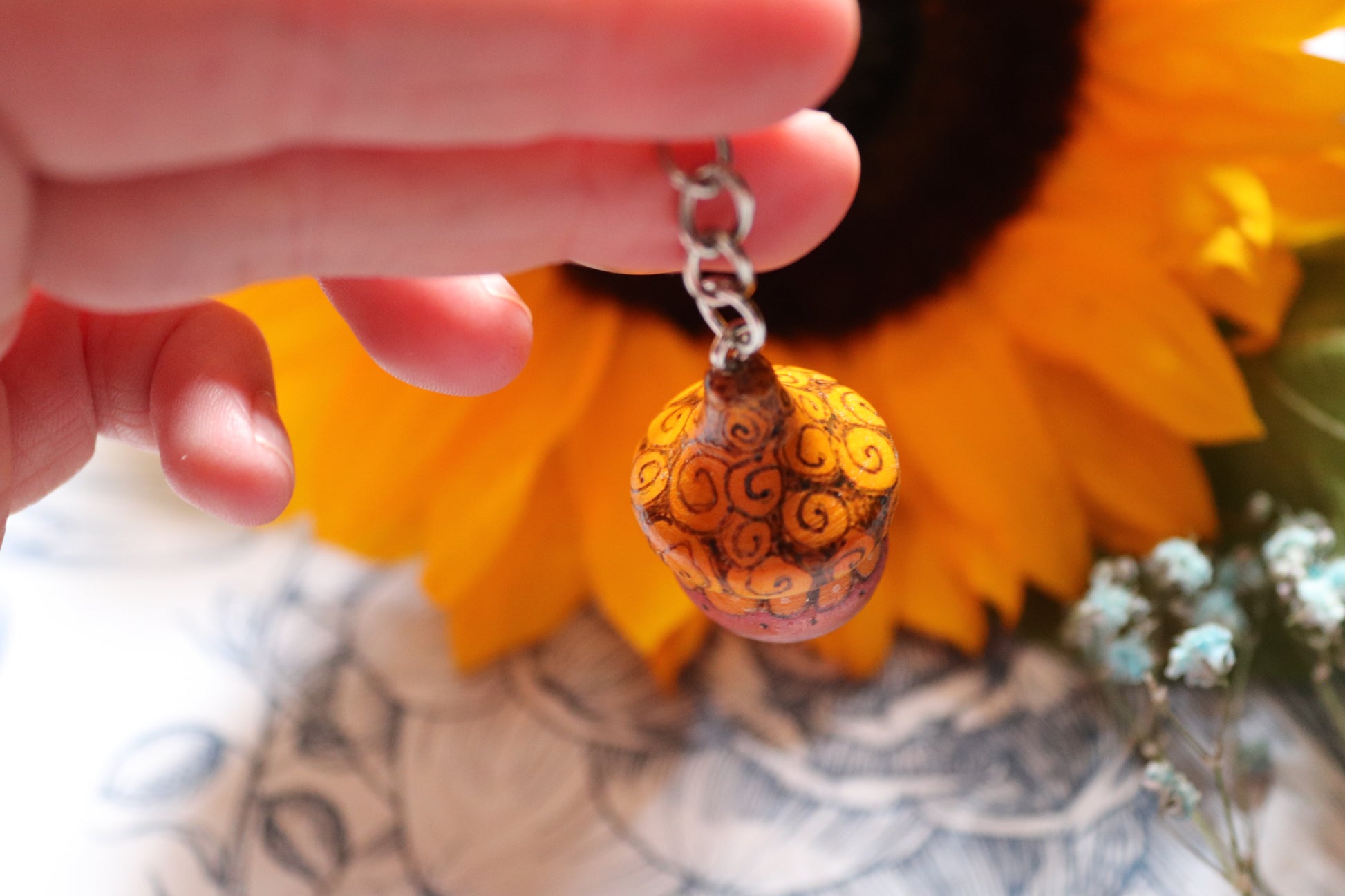 Wooden Acorn keyring - Of Wild and Wonder