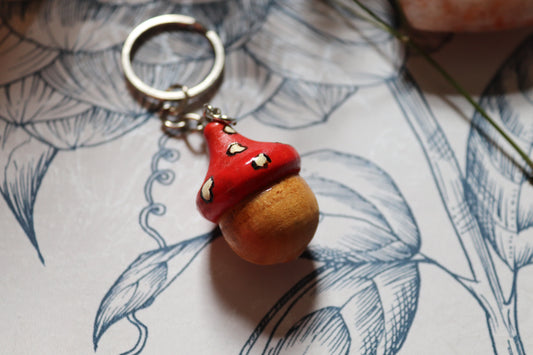 Wooden Acorn keyring - Of Wild and Wonder