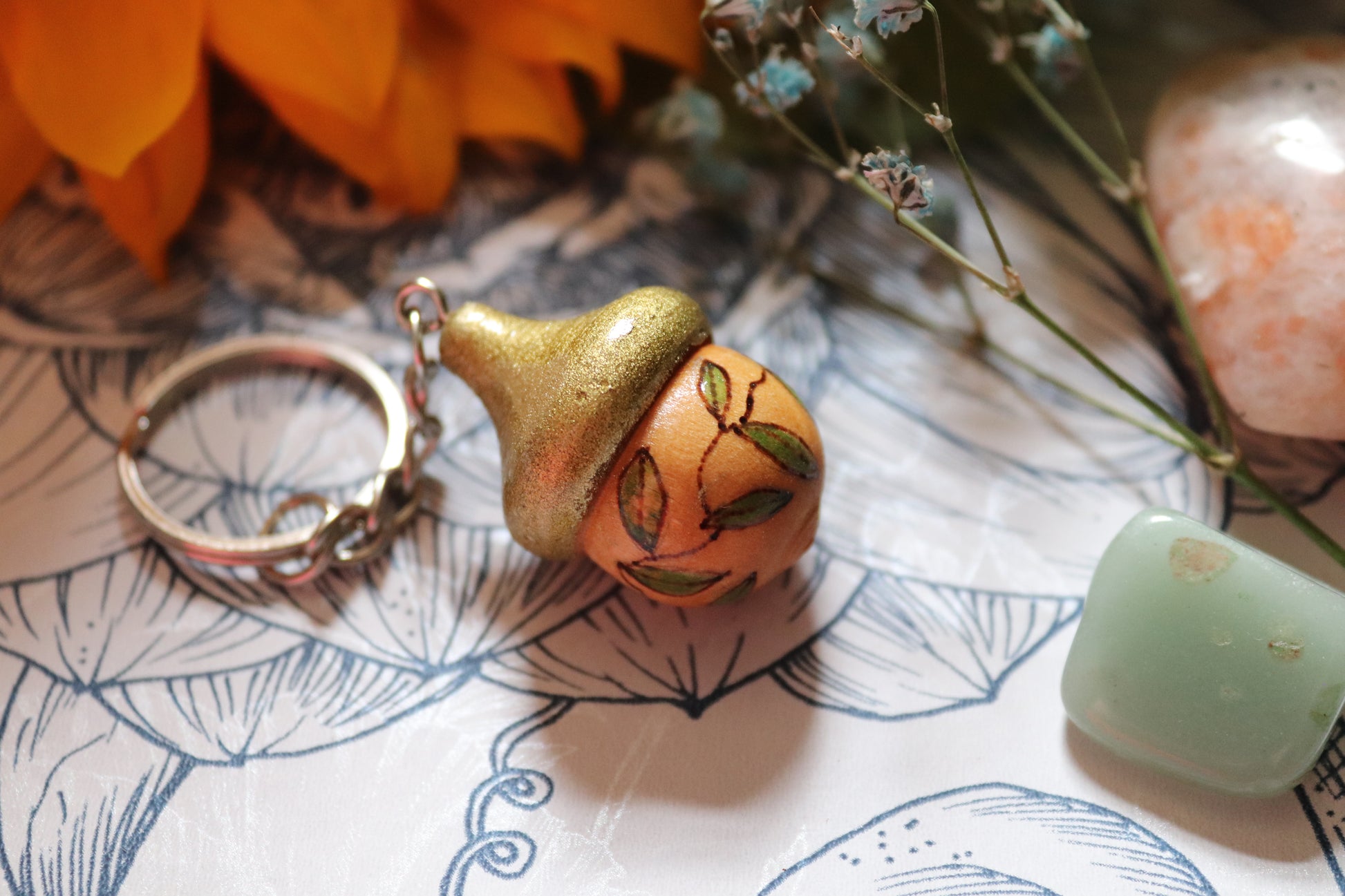 Wooden Acorn keyring - Of Wild and Wonder