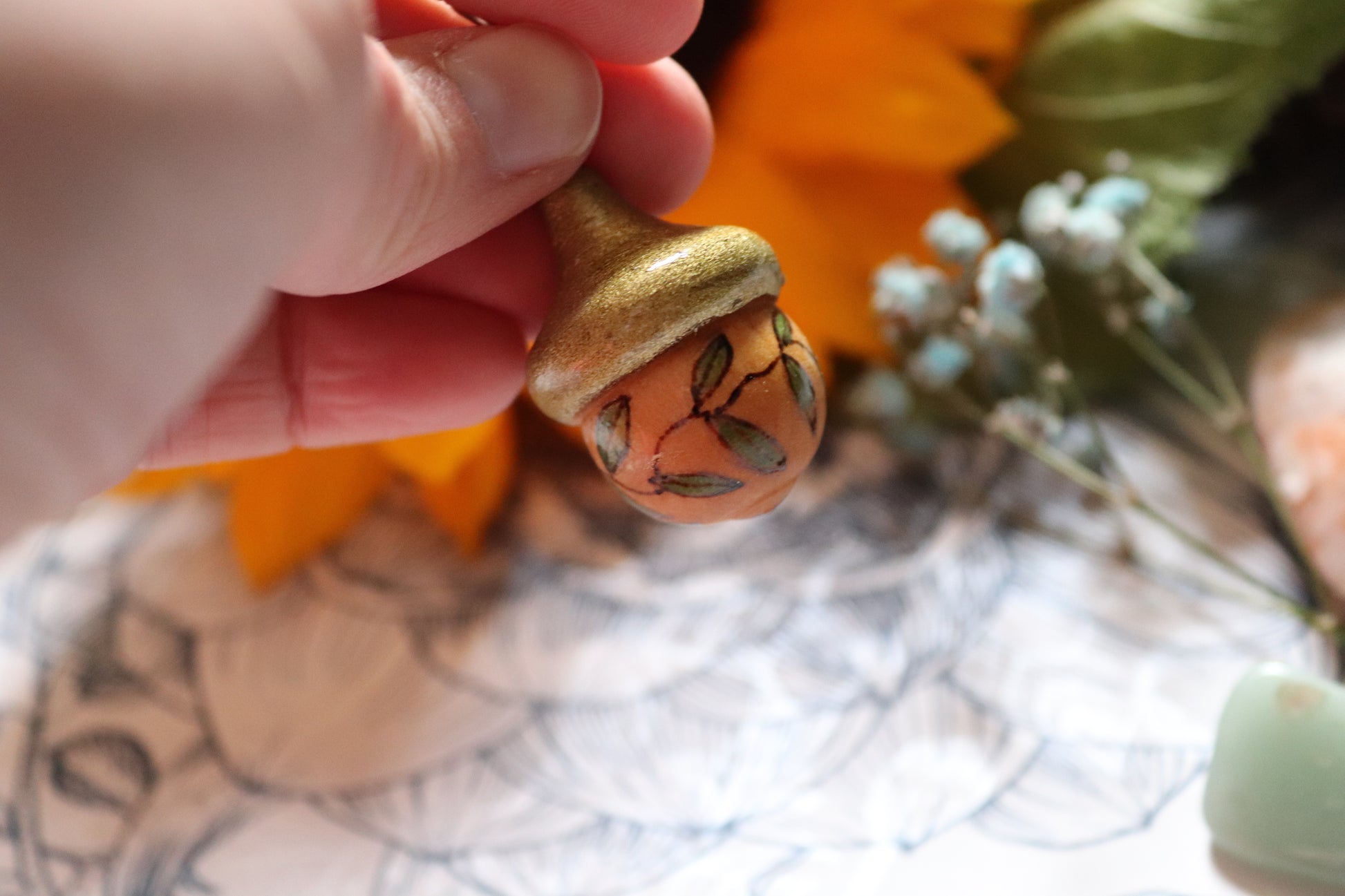 Wooden Acorn keyring - Of Wild and Wonder