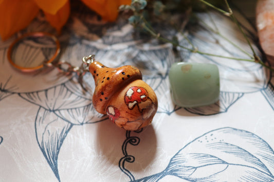 Wooden Acorn keyring - Of Wild and Wonder
