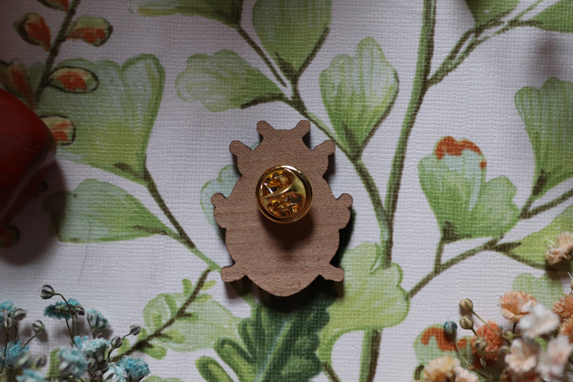 Wooden ladybird pin - Of Wild and Wonder