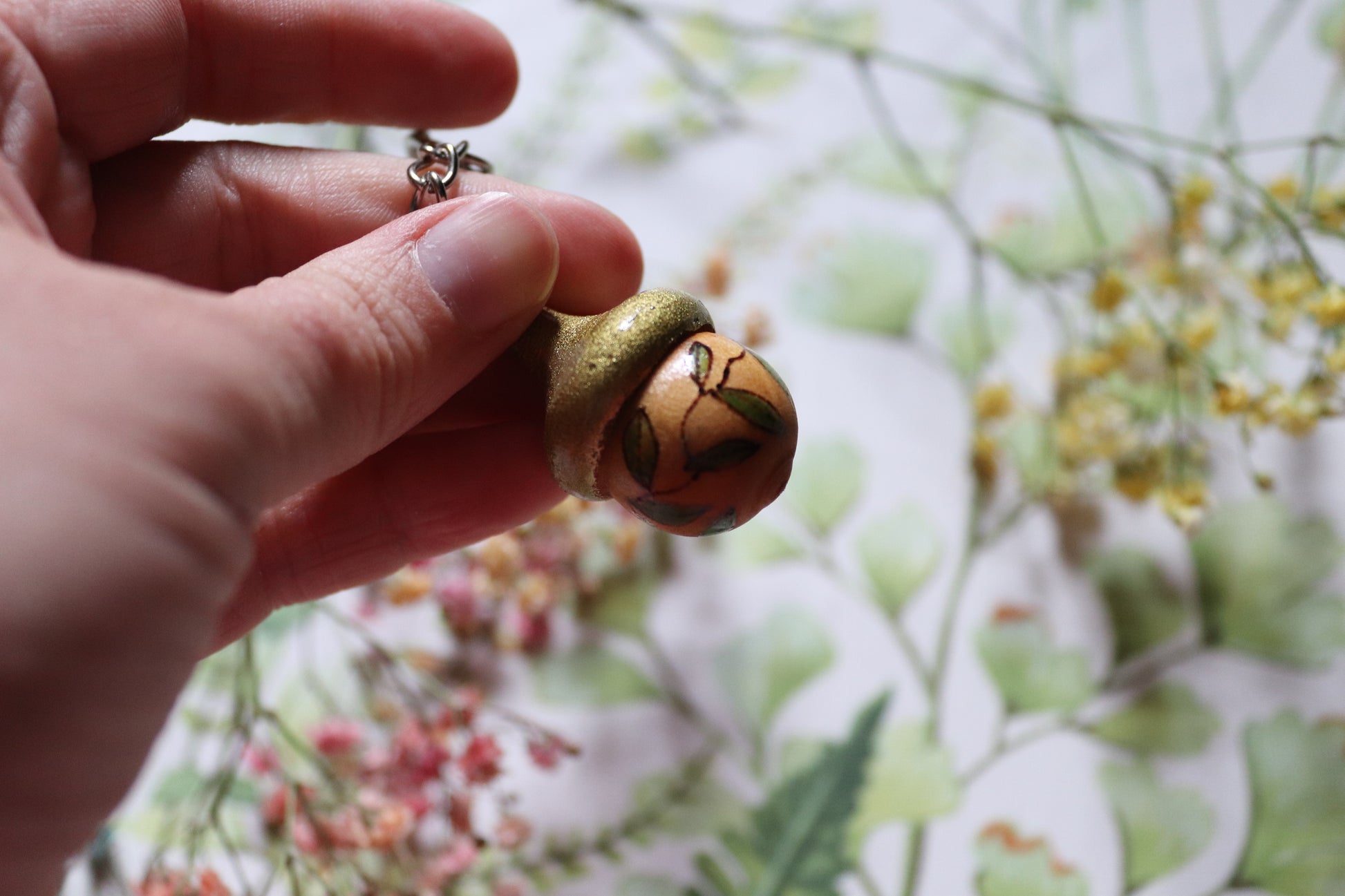 Wooden Acorn keyring - Of Wild and Wonder