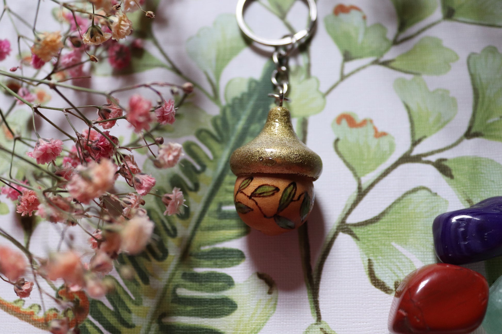 Wooden Acorn keyring - Of Wild and Wonder