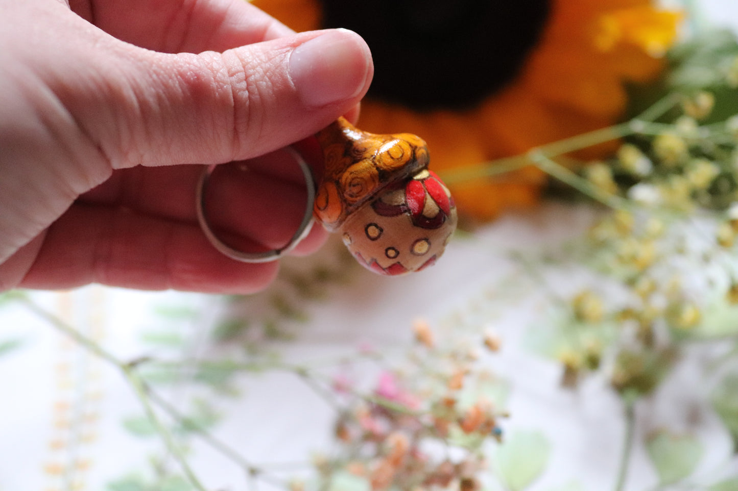 Wooden Acorn keyring - Of Wild and Wonder