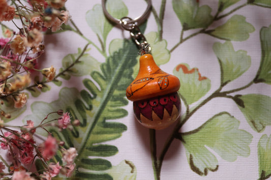Wooden Acorn keyring - Of Wild and Wonder