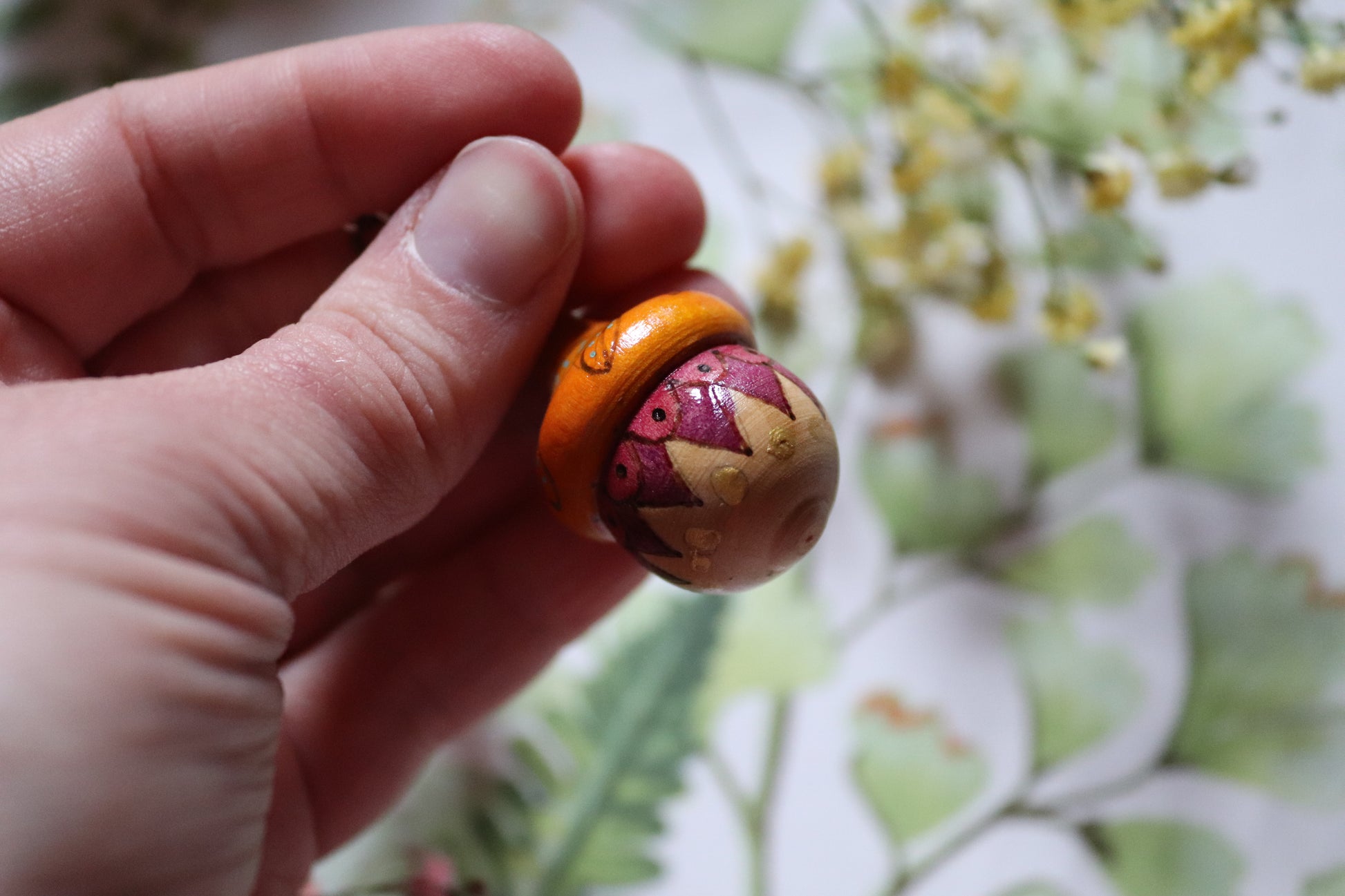Wooden Acorn keyring - Of Wild and Wonder