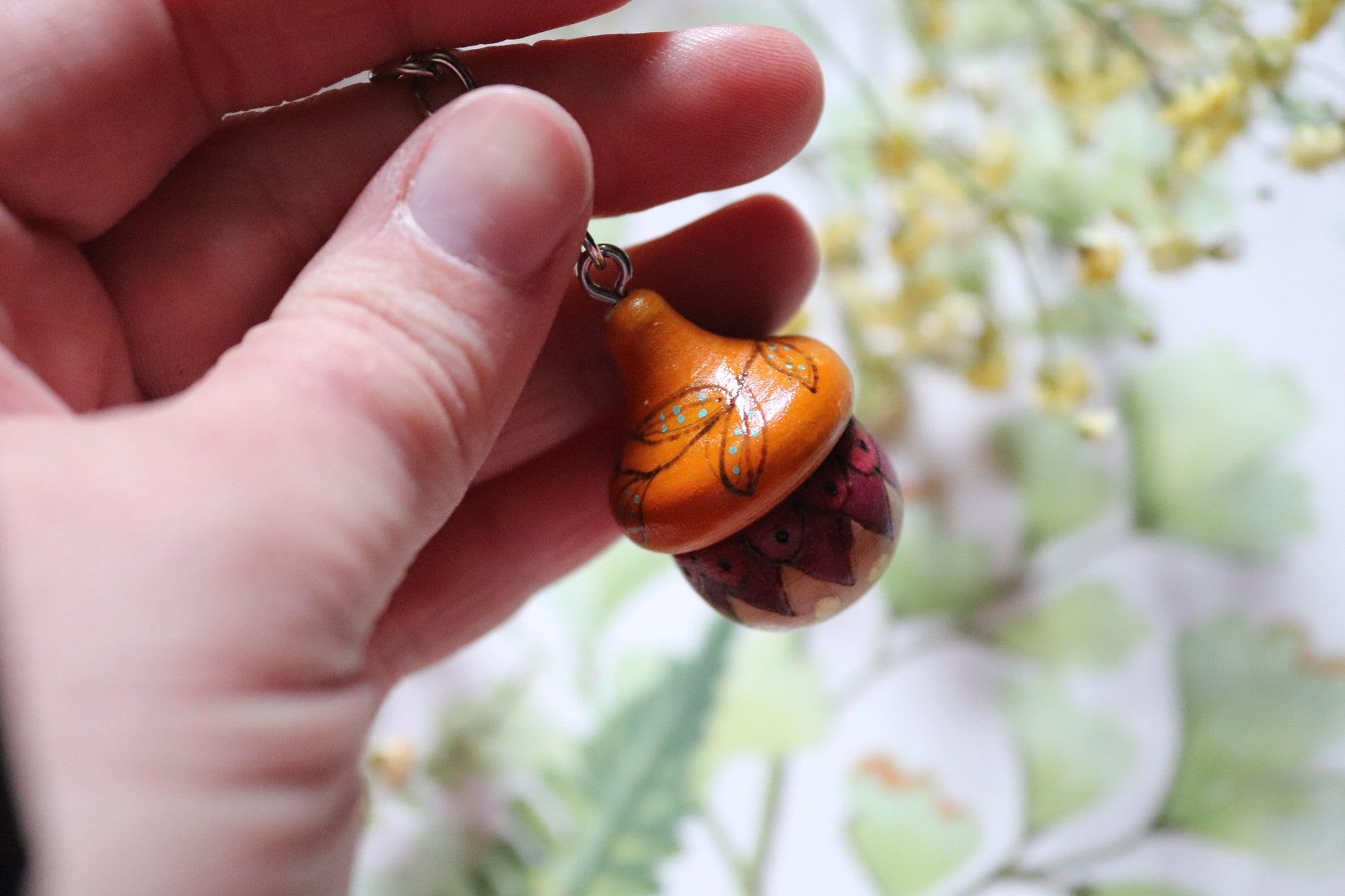 Wooden Acorn keyring - Of Wild and Wonder
