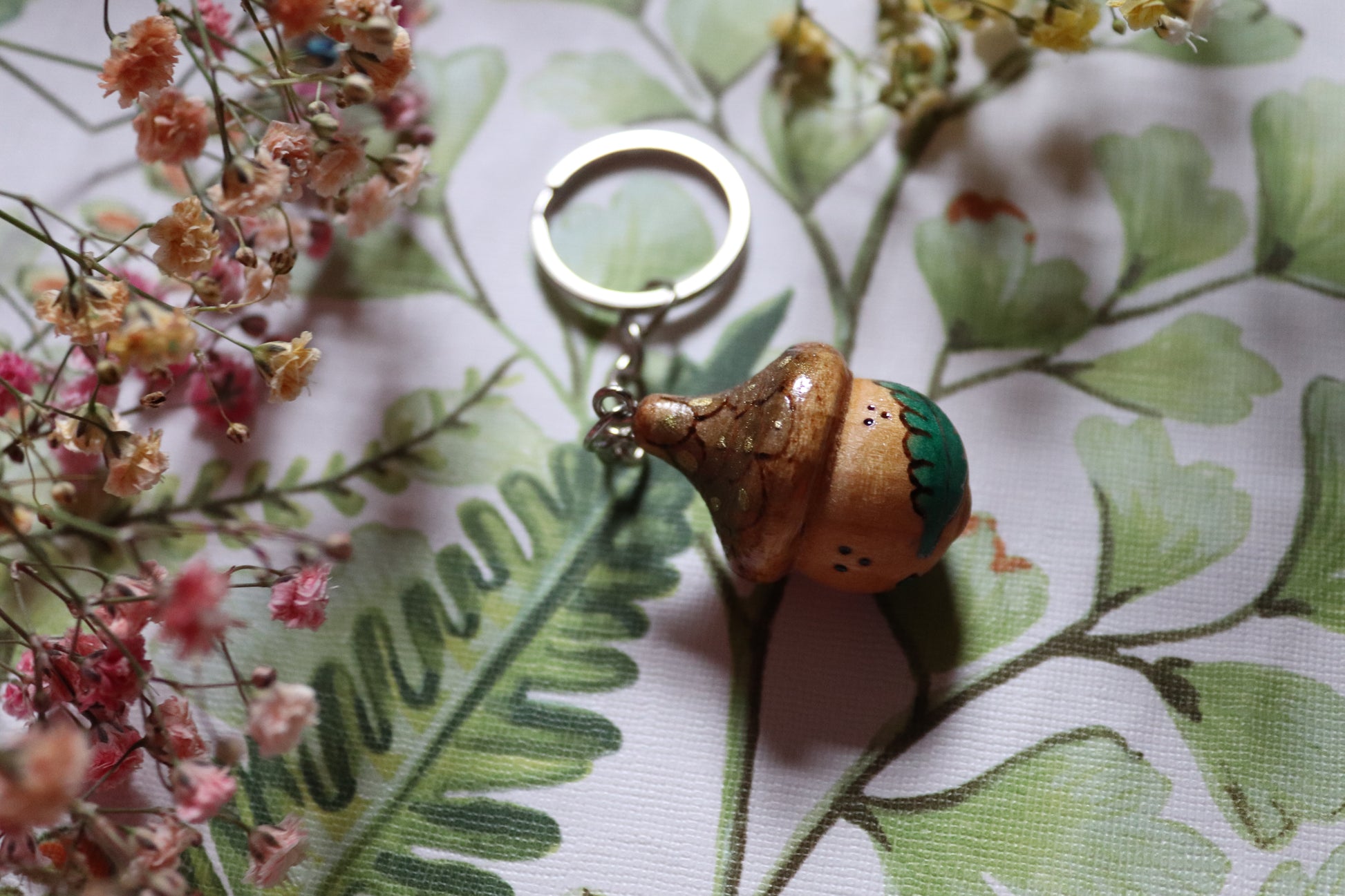 Wooden Acorn keyring - Of Wild and Wonder