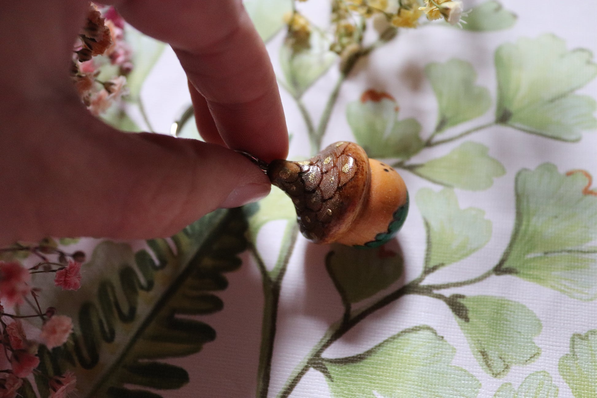 Wooden Acorn keyring - Of Wild and Wonder