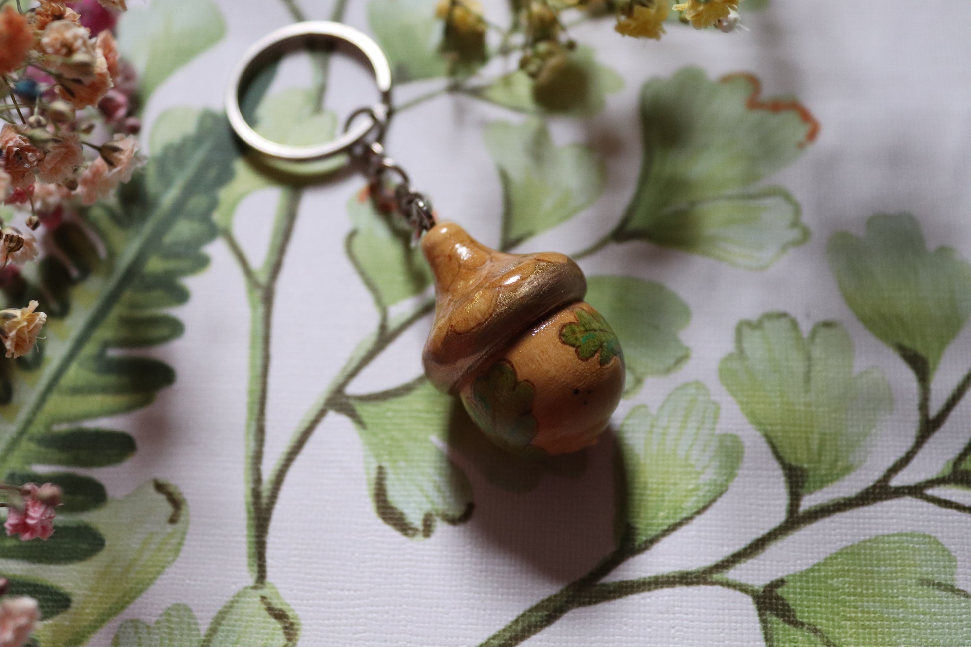 Wooden Acorn keyring - Of Wild and Wonder