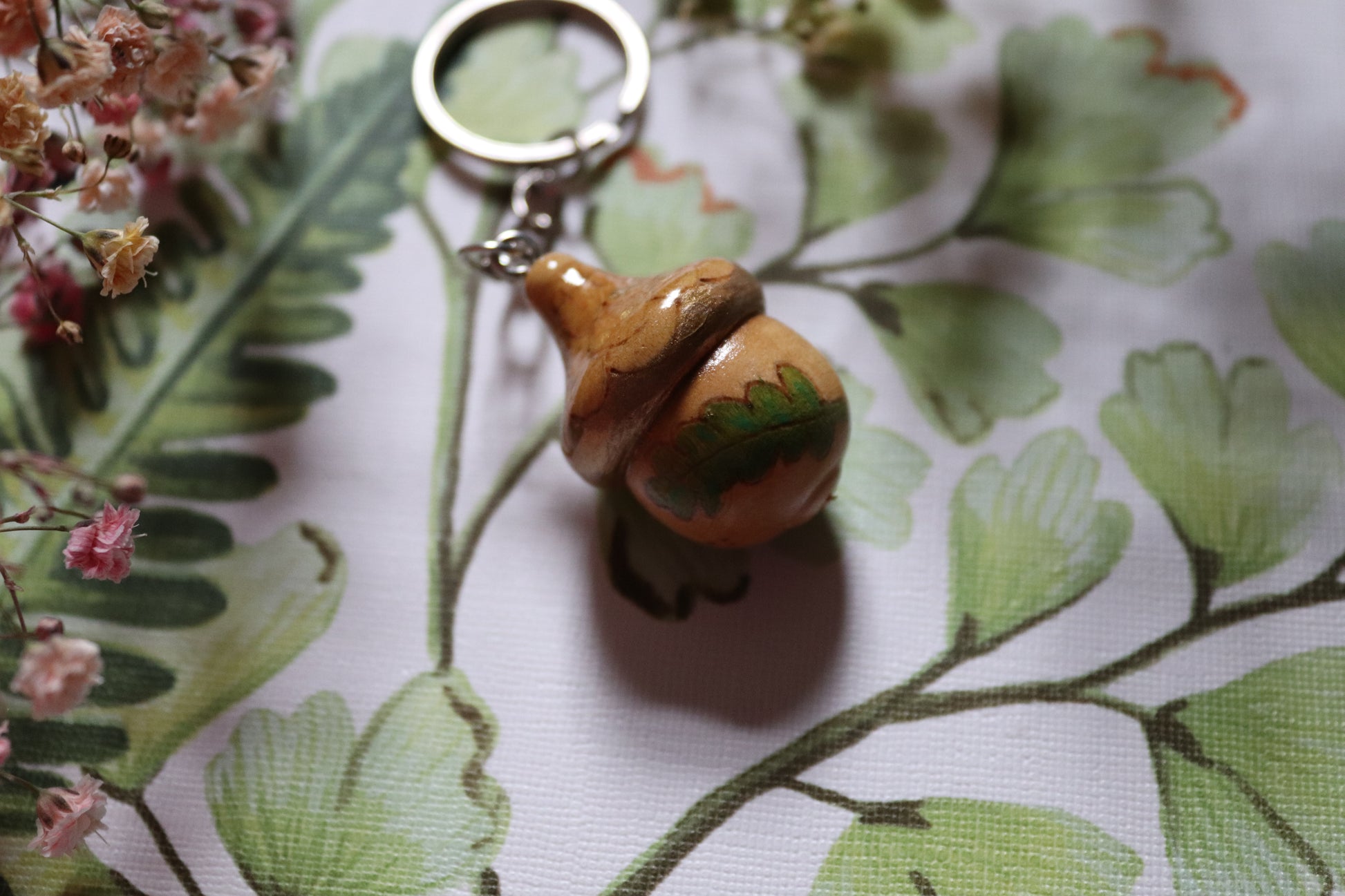 Wooden Acorn keyring - Of Wild and Wonder